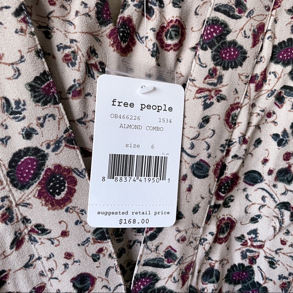 NWT Free People Some Like It Hot Floral Jumpsuit - Picture 6 of 16